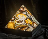 Achatscheiben-Lampe Pyramide